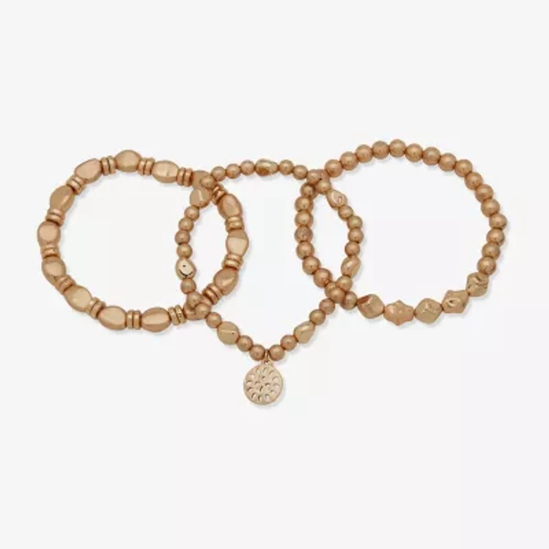 a.n.a Gold Tone Womens 3-pc. Bracelet Set