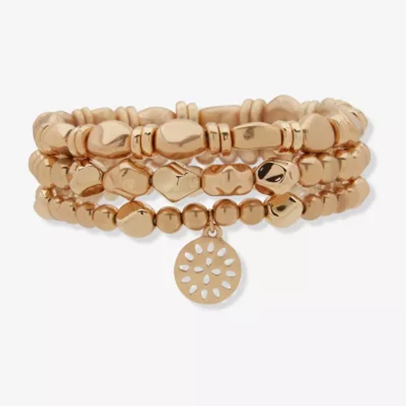 a.n.a Gold Tone Womens 3-pc. Bracelet Set