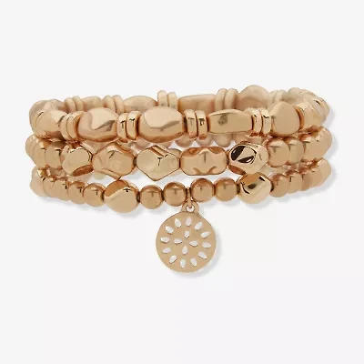 a.n.a Gold Tone Womens 3-pc. Bracelet Set