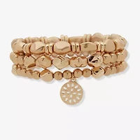 a.n.a Gold Tone Womens 3-pc. Bracelet Set