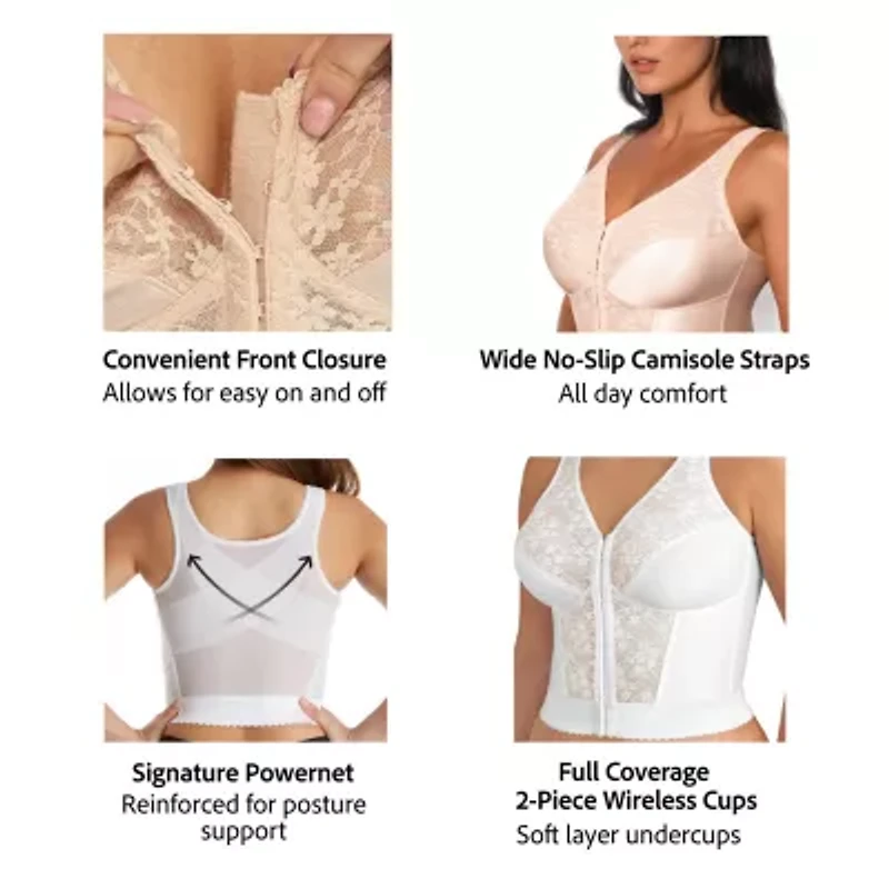 Exquisite Form Fully Longline Unlined Wireless Full Coverage Bra 5107565