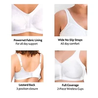 Exquisite Form® Women's FULLY Slimming Wireless Full-Coverage Bra with Back Closure & Lace- 5100548