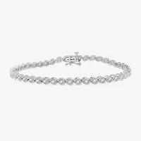 Womens 1 CT. T.W. Lab Grown White Diamond 10K Gold 7.5 Inch Tennis Bracelet