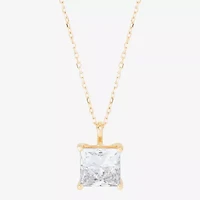 Womens 3 CT. T.W. Lab Grown White Diamond 14K Gold 18 Inch Pendant Necklace