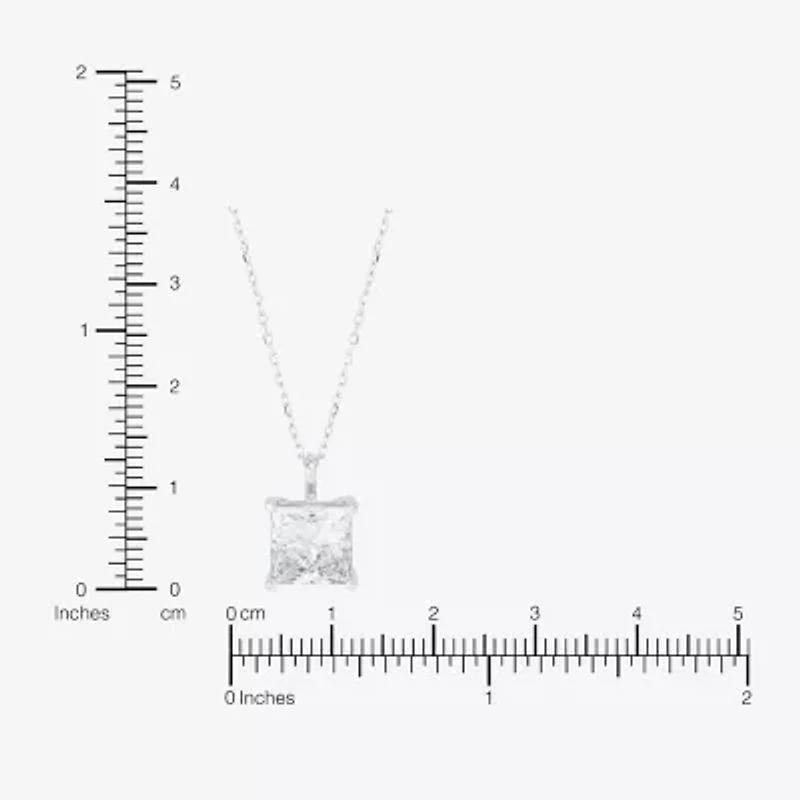 (Si2 /H-I) Womens 3 CT. T.W. Lab Grown White Diamond 14K Gold 18 Inch Pendant Necklace
