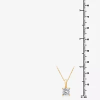 Womens 1 CT. Lab Grown White Diamond 10K Gold 18 Inch Pendant Necklace