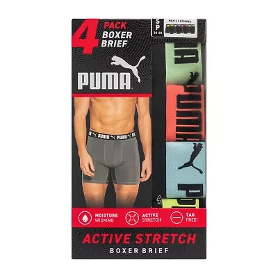 PUMA Active Stretch Mens 4 Pack Boxer Briefs Psp25m151381