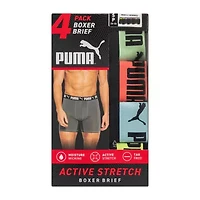 PUMA Active Stretch Mens 4 Pack Boxer Briefs Psp25m151381