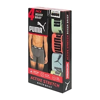 PUMA Active Stretch Mens 4 Pack Boxer Briefs Psp25m151381