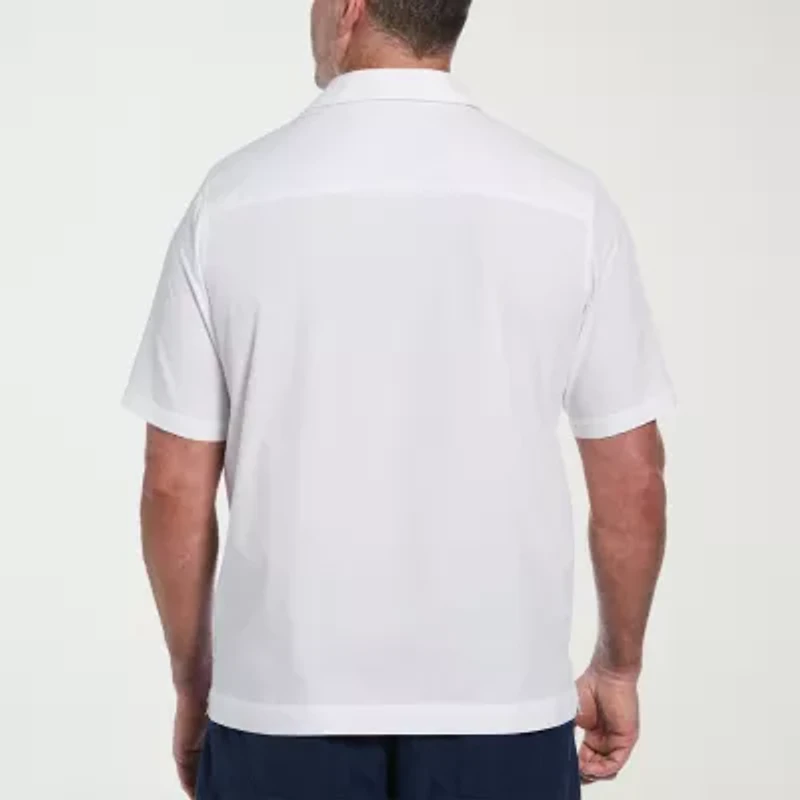 Cubavera Mens Short Sleeve Regular Fit Big and Tall Button-Down Shirt
