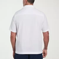 Cubavera Mens Short Sleeve Regular Fit Big and Tall Button-Down Shirt
