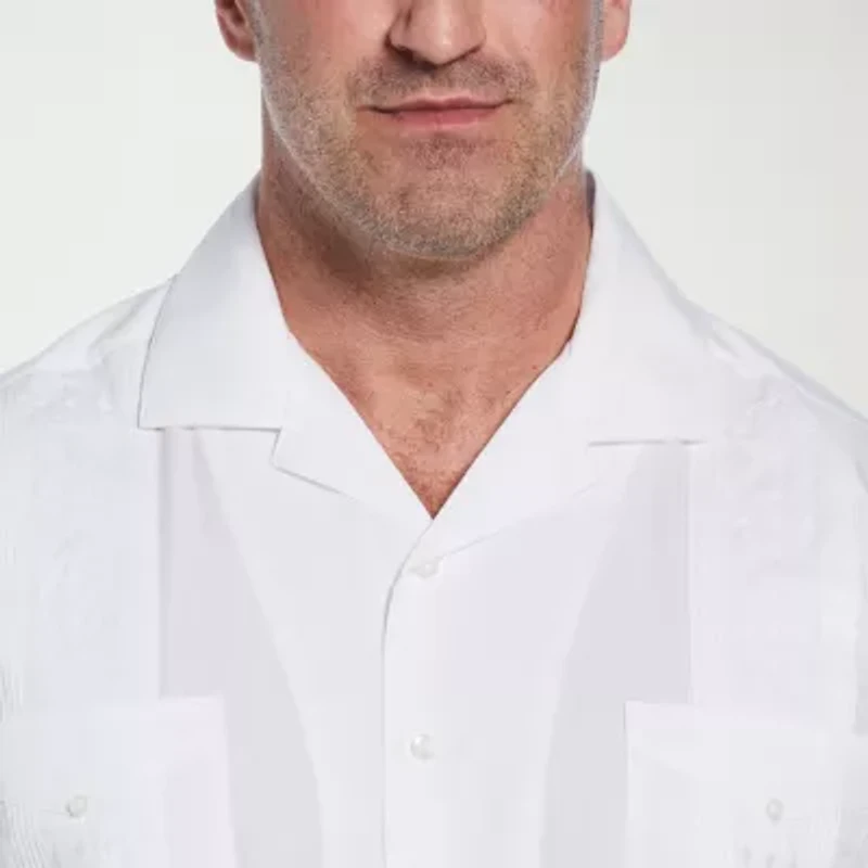 Cubavera Mens Short Sleeve Regular Fit Big and Tall Button-Down Shirt