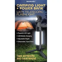 Merkury Innovations Camping Light Flashlight And  Powerbank Battery Pack