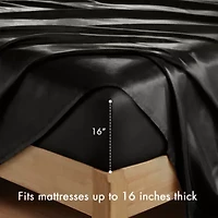 Madison Park Essentials Solid Satin 6-pc. Sheet Set