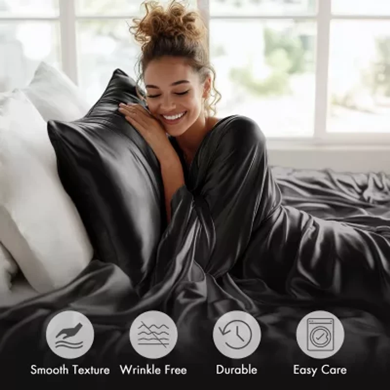 Madison Park Essentials Solid Satin 6-pc. Sheet Set