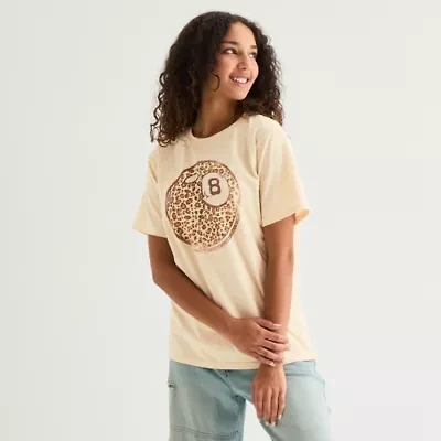 Grayson Threads, The Label Juniors Magic 8 Ball Boyfriend Tee Womens Crew Neck Short Sleeve Graphic T-Shirt