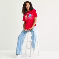 Grayson Threads, The Label Uno Boyfriend Tee Womens Crew Neck Short Sleeve Regular Fit Juniors Graphic T-Shirt