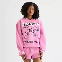 Grayson Threads, The Label Peanuts 75th Social Club  V- Neck Crew Fleece Womens V Long Sleeve Snoopy Juniors Sweatshirt