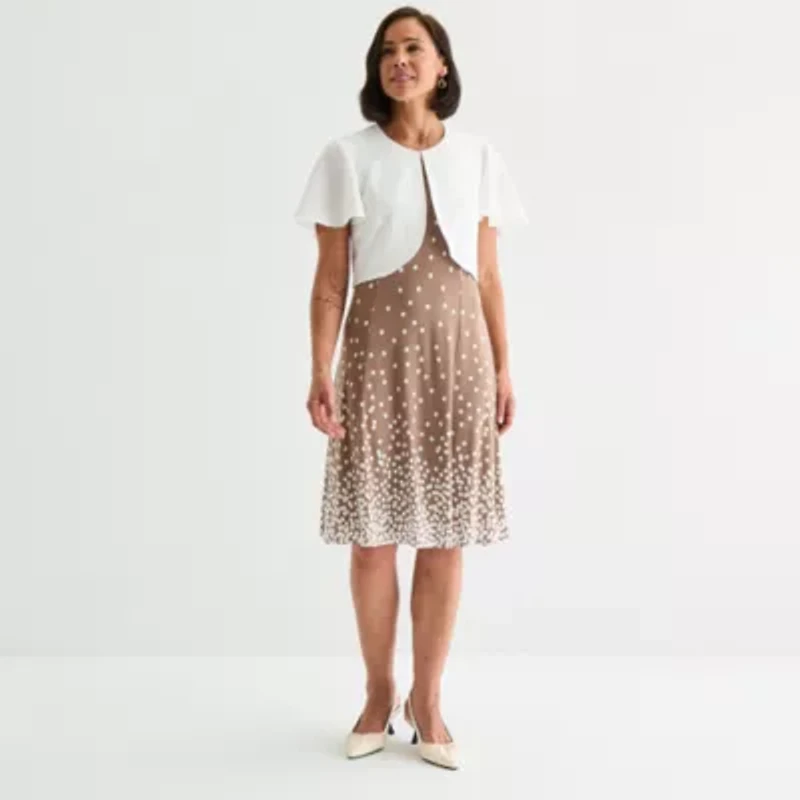 Perceptions Womens Bordered Jacket Dress