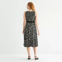 Studio 1 Womens Floral Midi Jacket Dress
