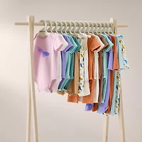 Proudly™ Baby Girls Round Neck Short Sleeve 3-pc. Bodysuit