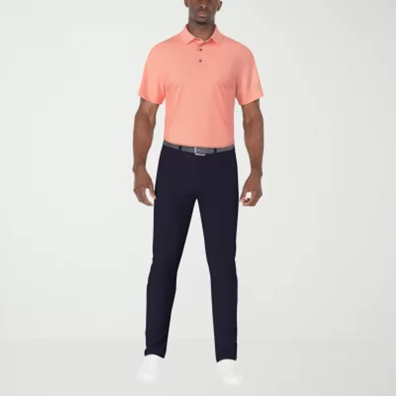 PGA TOUR Horizontal Print Mens Classic Fit Short Sleeve Polo Shirt