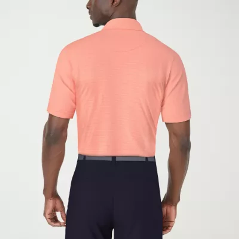 PGA TOUR Horizontal Print Mens Classic Fit Short Sleeve Polo Shirt