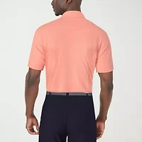 PGA TOUR Horizontal Print Mens Classic Fit Short Sleeve Polo Shirt