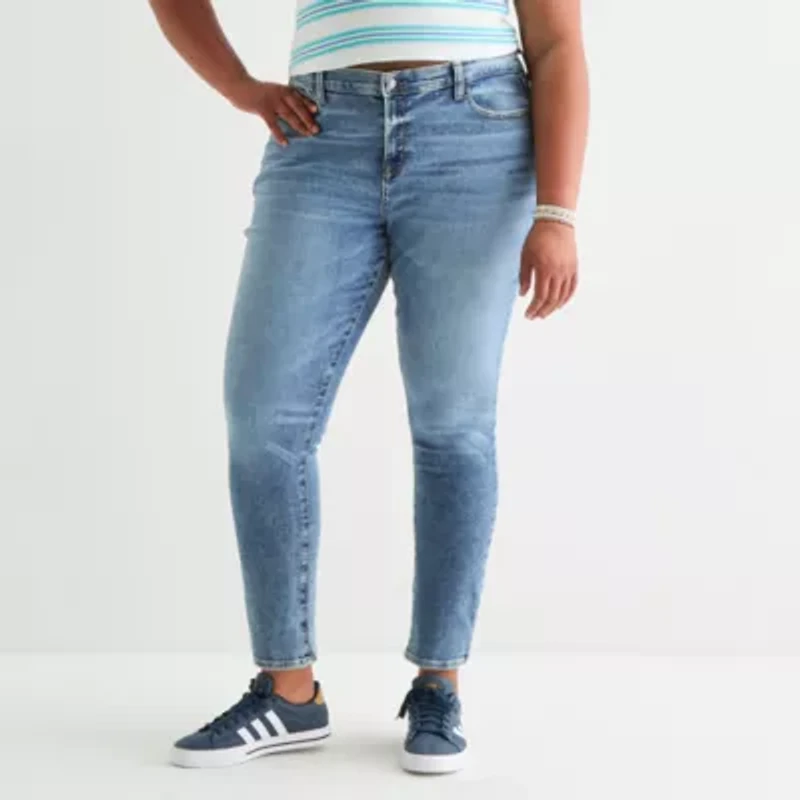 Arizona Womens Juniors Plus Stretch Fabric Skinny Fit Jean