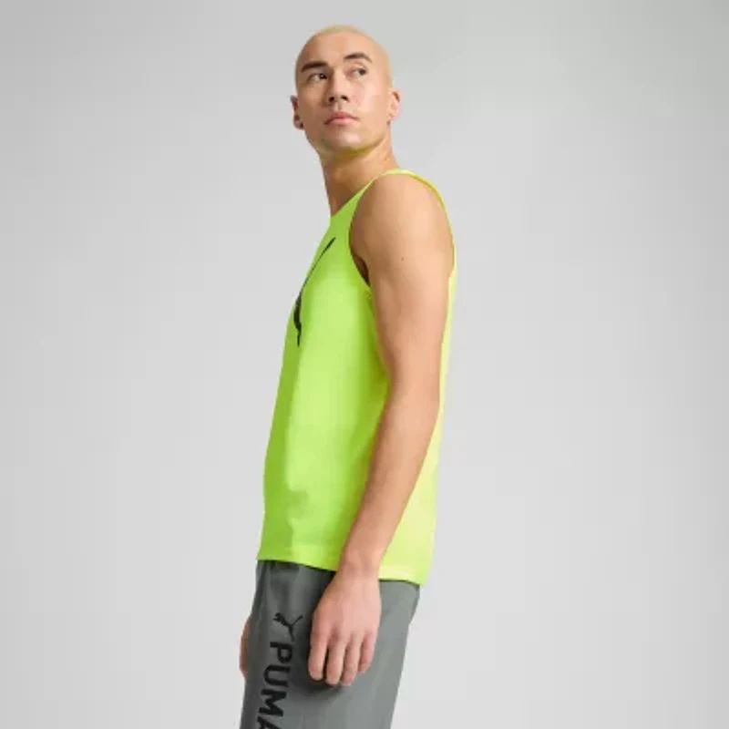 PUMA Mens Crew Neck Sleeveless Active Tank Top