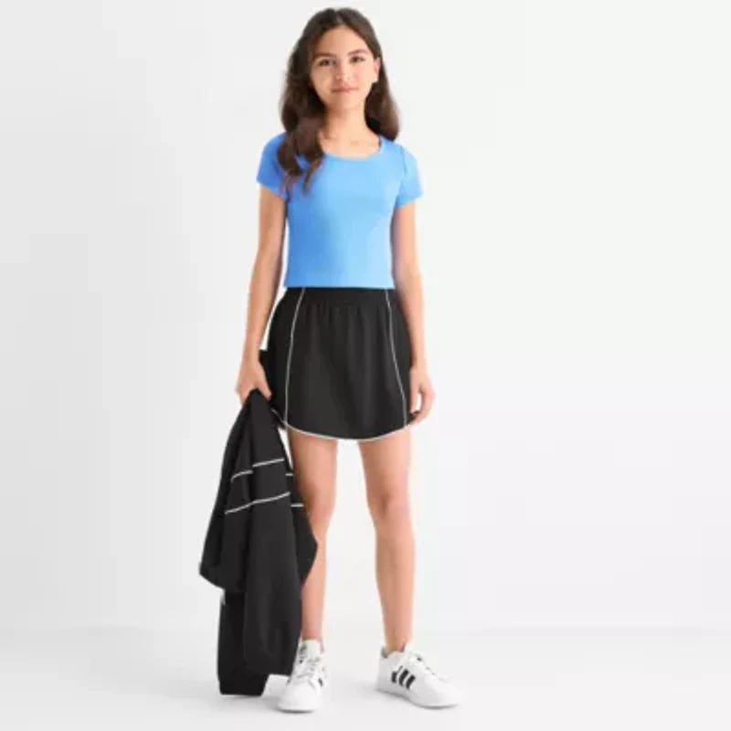 Xersion Super Soft Little & Big Kid Girls Mid Rise Fleece Skort