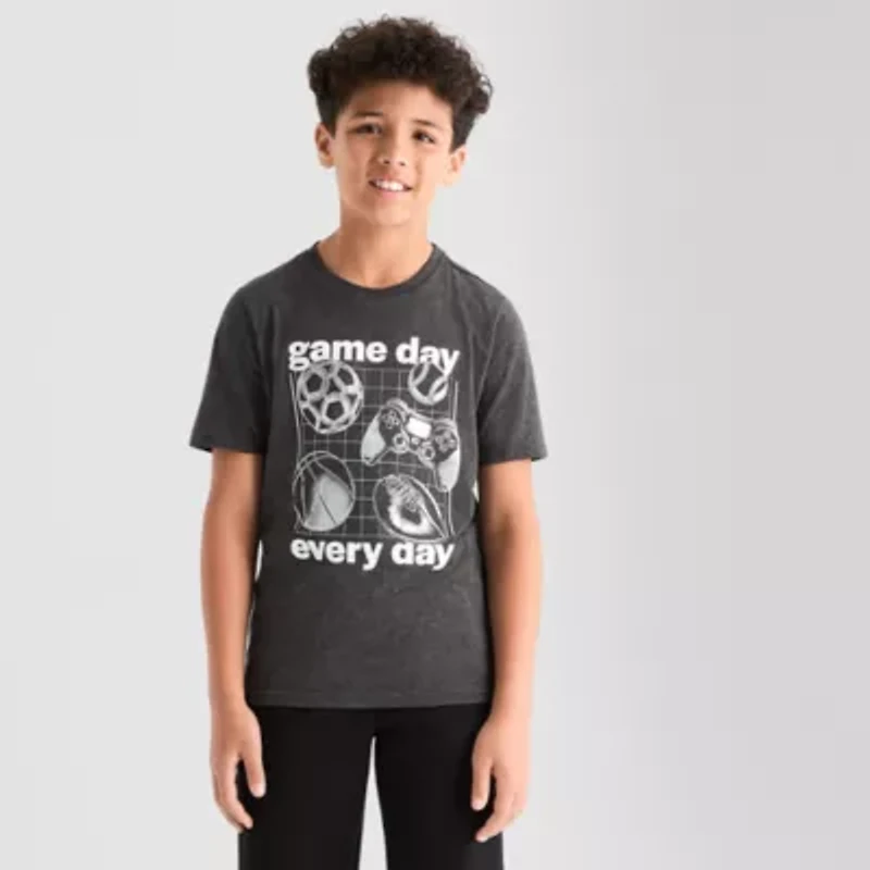 Xersion Little & Big Kid Boys Crew Neck Short Sleeve Regular Fit Graphic T-Shirt