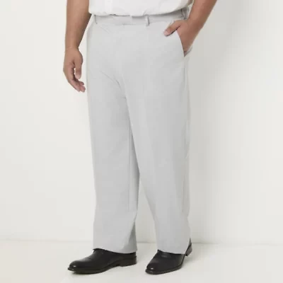 J. Ferrar Mens Big and Tall Regular Fit Flat Front Suit Pant