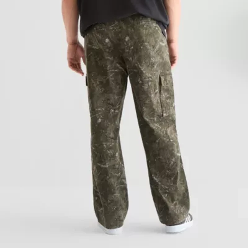 Arizona Mens Adjustable Waist Loose Fit Big and Tall Cargo Pant