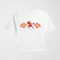 Moana Montanui Floral Womens Crew Neck Short Sleeve Regular Fit Graphic T-Shirt