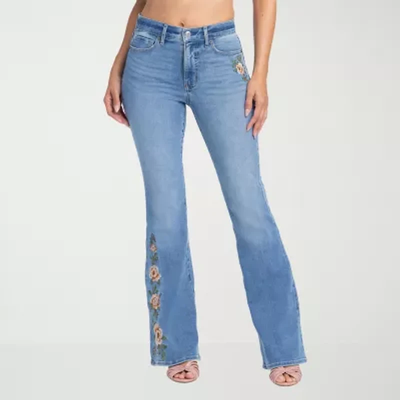JS Jessica Simpson Womens High Rise Flare Leg Jean