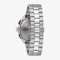 Bulova Racer Mens Chronograph Silver Tone Stainless Steel Bracelet Watch 98b432