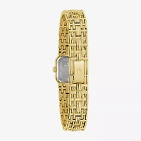 Bulova Goddess Of Time Womens Gold Tone Stainless Steel Bracelet Watch 97p184