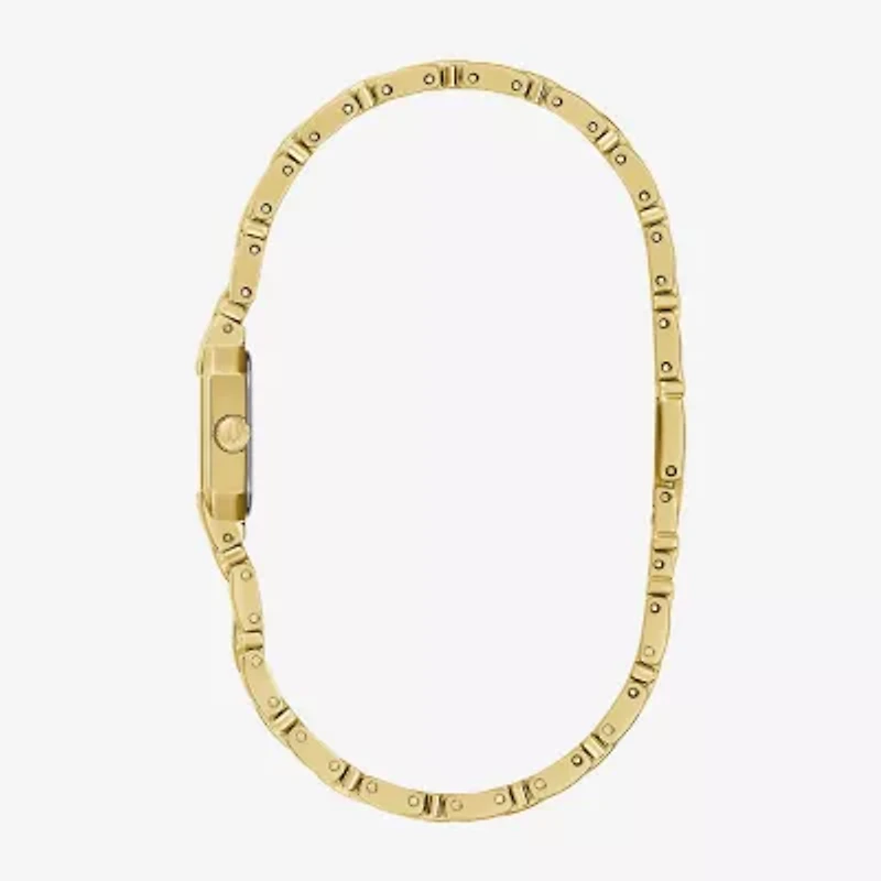 Bulova Goddess Of Time Womens Gold Tone Stainless Steel Bracelet Watch 97p184