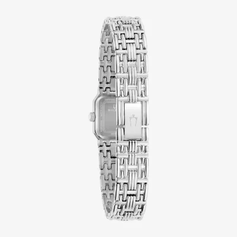 Bulova Goddess Of Time Womens Silver Tone Stainless Steel Bracelet Watch 96p263