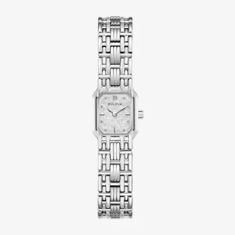 Bulova Goddess Of Time Womens Silver Tone Stainless Steel Bracelet Watch 96p263