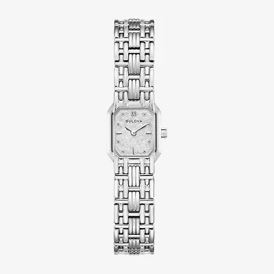 Bulova Goddess Of Time Womens Silver Tone Stainless Steel Bracelet Watch 96p263