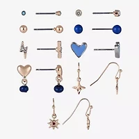 Arizona Womens 9 Pair Earring Set