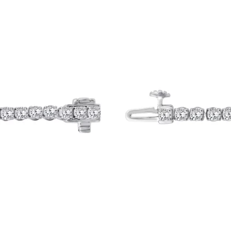(F / Vs2) Womens 4 CT. T.W. Lab Grown White Diamond 10K Gold 7 Inch Tennis Bracelet