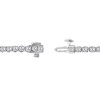 (F / Vs2) Womens 4 CT. T.W. Lab Grown White Diamond 10K Gold 7 Inch Tennis Bracelet