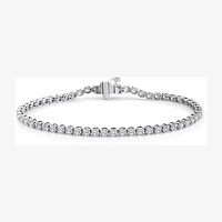(F / Vs2) Womens 4 CT. T.W. Lab Grown White Diamond 10K Gold 7 Inch Tennis Bracelet