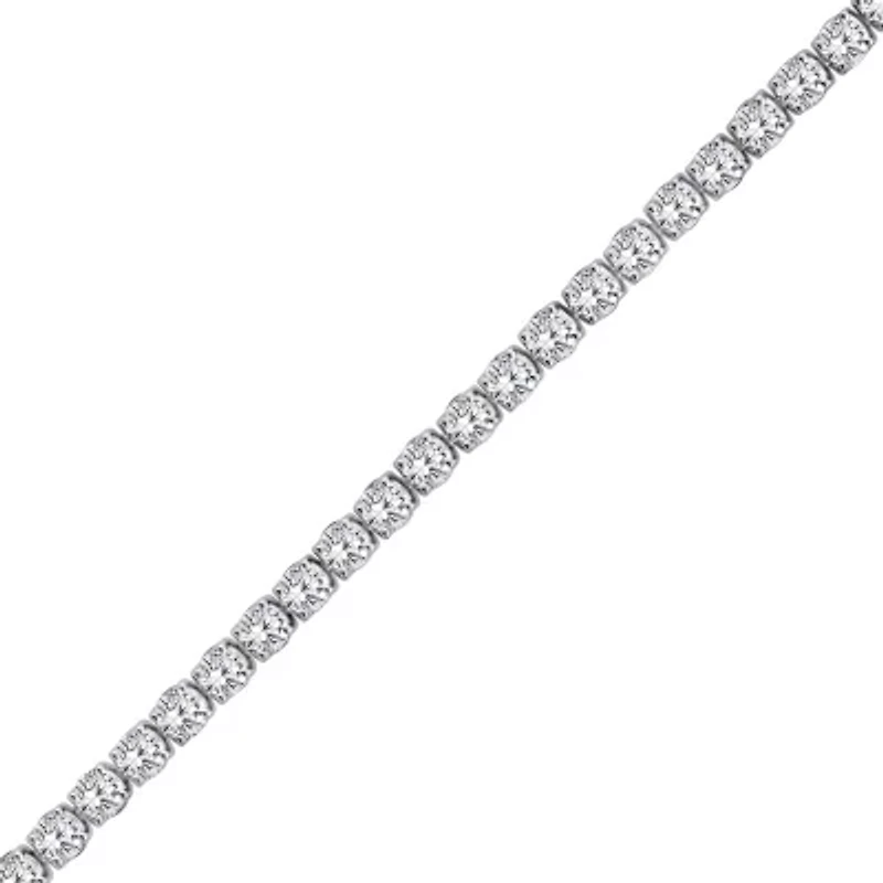 (F / Vs2) Womens 4 CT. T.W. Lab Grown White Diamond 10K Gold 7 Inch Tennis Bracelet
