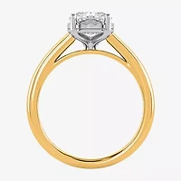 (I / Si2) Womens 2 CT. Lab Grown White Diamond Cushion Solitaire Engagement Ring