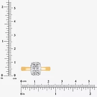 (I / Si2) Womens 2 CT. Lab Grown White Diamond Cushion Solitaire Engagement Ring