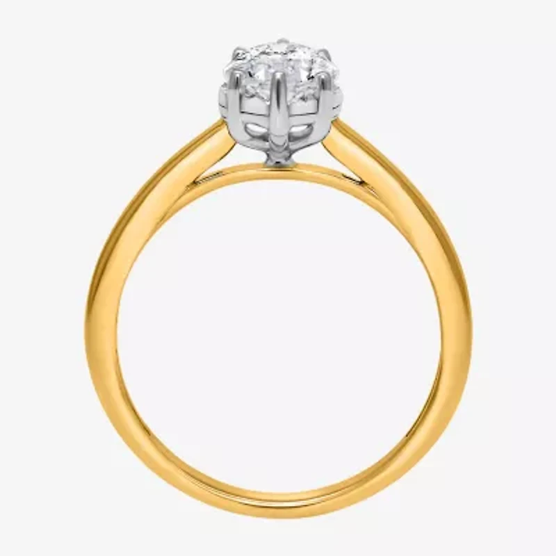 (I / Si2) Womens 2 CT. Lab Grown White Diamond Marquise Solitaire Engagement Ring